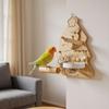 Bird Toy Chewing Christmas Tree Shaped Chewing Bird Playground Interactive Wooden Climbing Perch Enrichment For Cage Inside