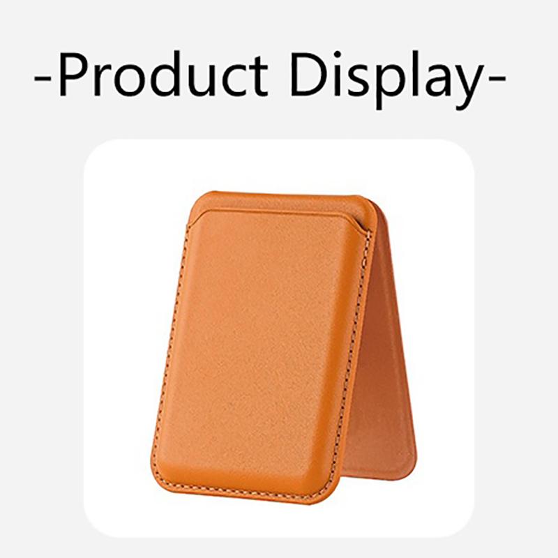 Magnetic For Magsafe Leather Wallet Card Holder For Iphone 16 15 14 13 Pro Max Hide Phone Stand Bank Id Card Holder Pocket Cover