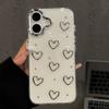 Hollow Love Phone Case For iPhone17promax Beads Decorated 14 Transparent For Apple 15 Soft Case