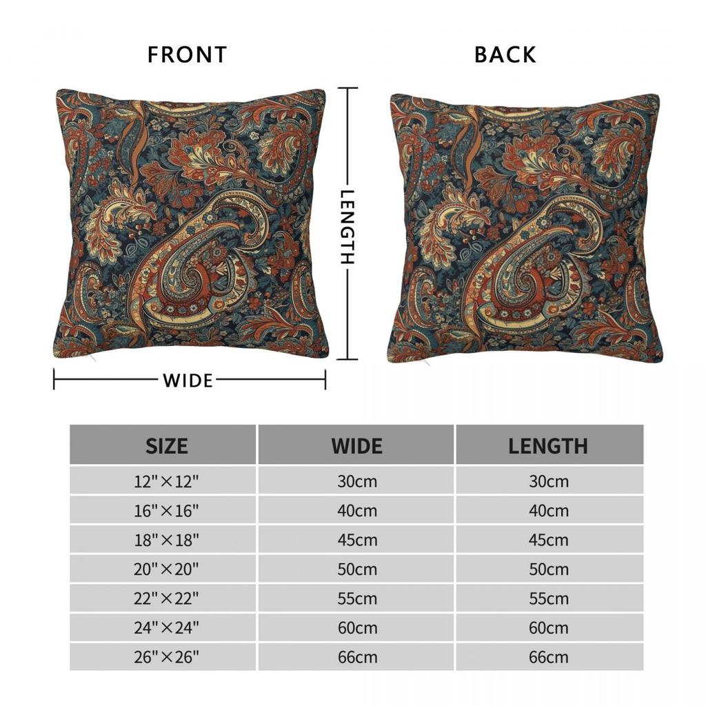 Paisley Boteh Buta Pillowcase Polyester Linen Velvet Creative Zip Decorative Throw Pillow Case Car Cushion Cover