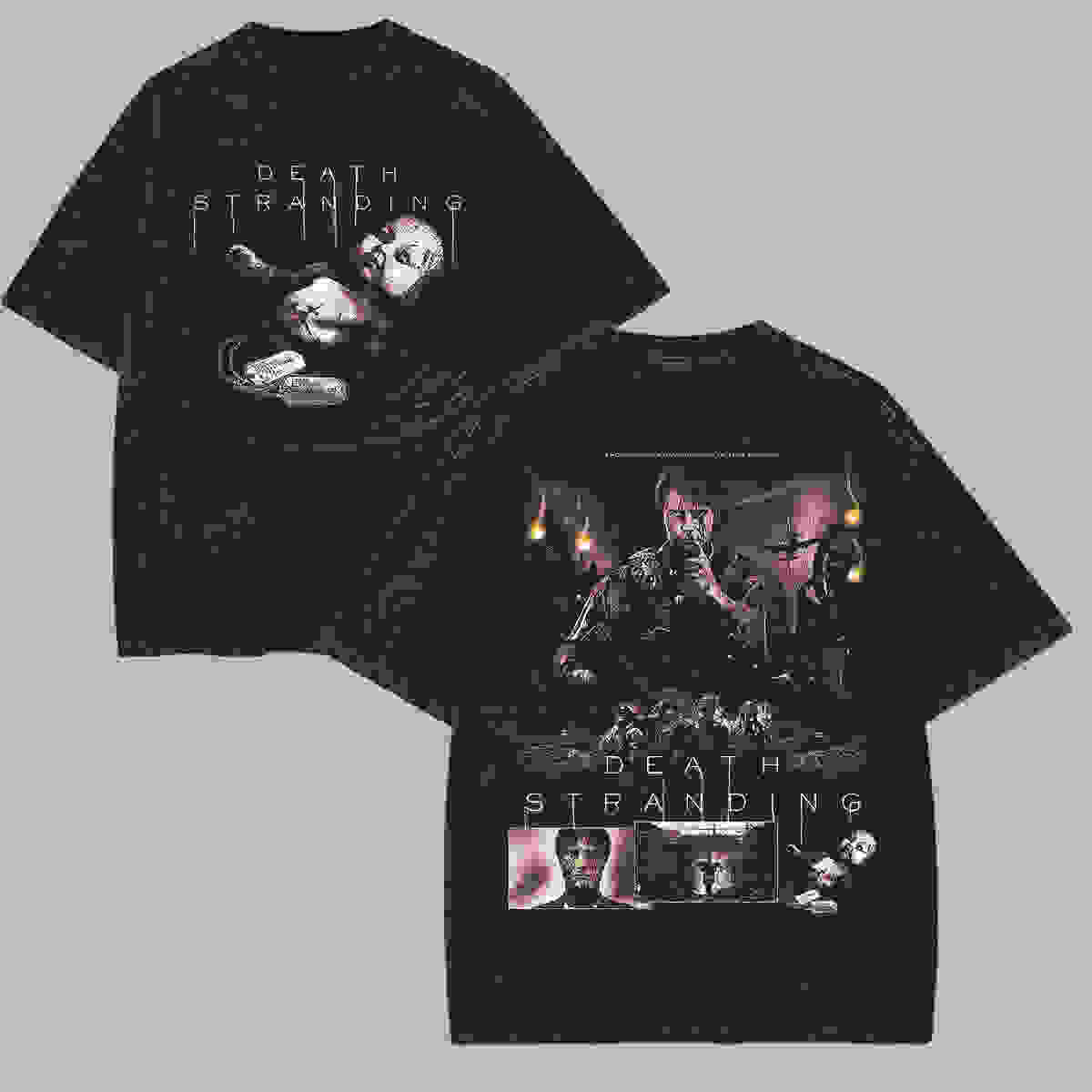 

Death Stranding Washed T-shirt personality Clothes New Model Anime T-shirt Year round clothing Couples Plus Size Unisex Classic L