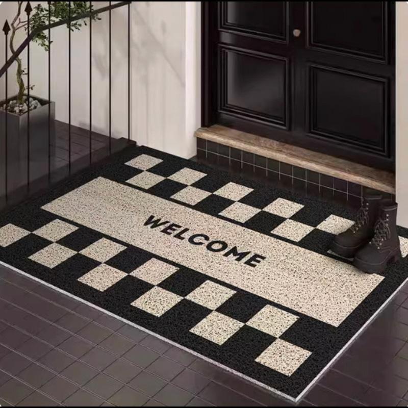 Modern Simple Lattice Porch Silk Ring Floor Mat Is Easy To Clean, And Can Be Freely Cut Into The Home Floor Mat Non-Slip Floor Mat