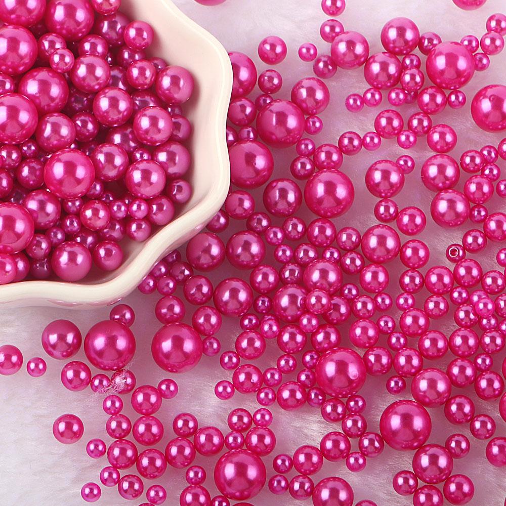 3-10mm 10g No Hole ABS Imitation Pearl Bead Round Plastic Acrylic Spacer Bead for DIY Jewelry Making Findings