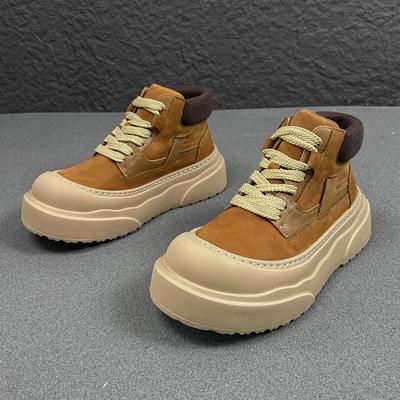 Botas Martin invierno nuevas de caña alta con plataforma cabeza grande de cuero Botas de senderismo deportivas americanas Botas retro