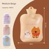 Long Hot Water Bag Water Injection Plush Cover Rubber Warm Water Bag Waist Supporter Irrigation Large Thickened Belly Warming Handbag