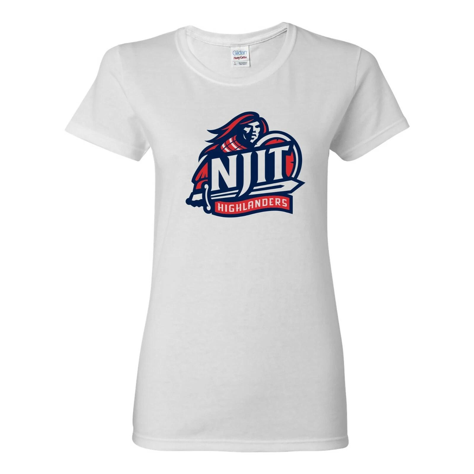 NJIT Highlanders Primary Logo Licensed Womens Short Sleeve T Shirt - White S
