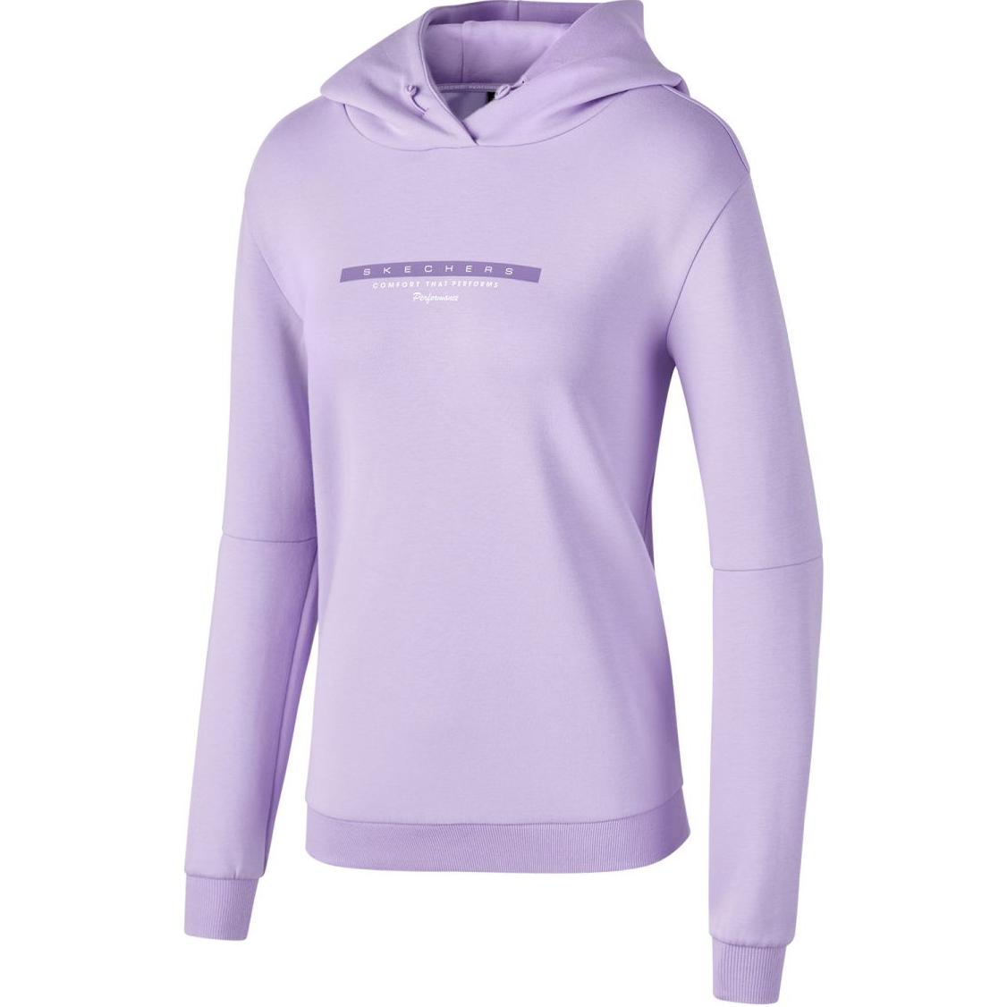 Skechers Sport Casual Long Sleeve Hooded Sweatshirt Women sweatshirt Breezy-Purple P423W135-010Y S