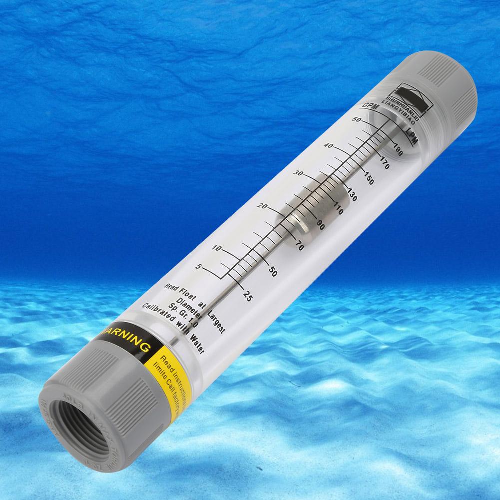 LZM 25G Acrylic Plexiglass Tube Type Liquid Flowmeter Flow Meter for Water Female G1in(5 50GPM)