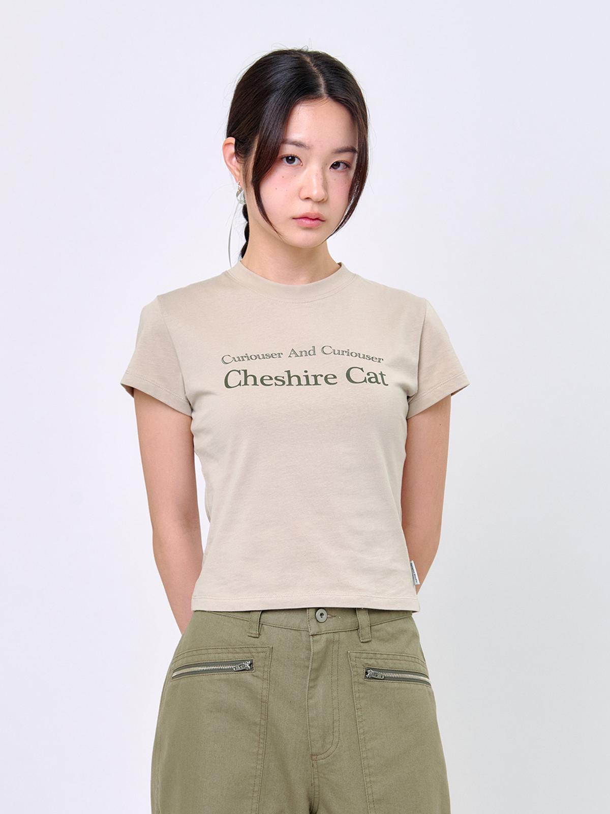 Tempus Studio Cheshire Cat Women S T-Shirt - Beige Beige/Os