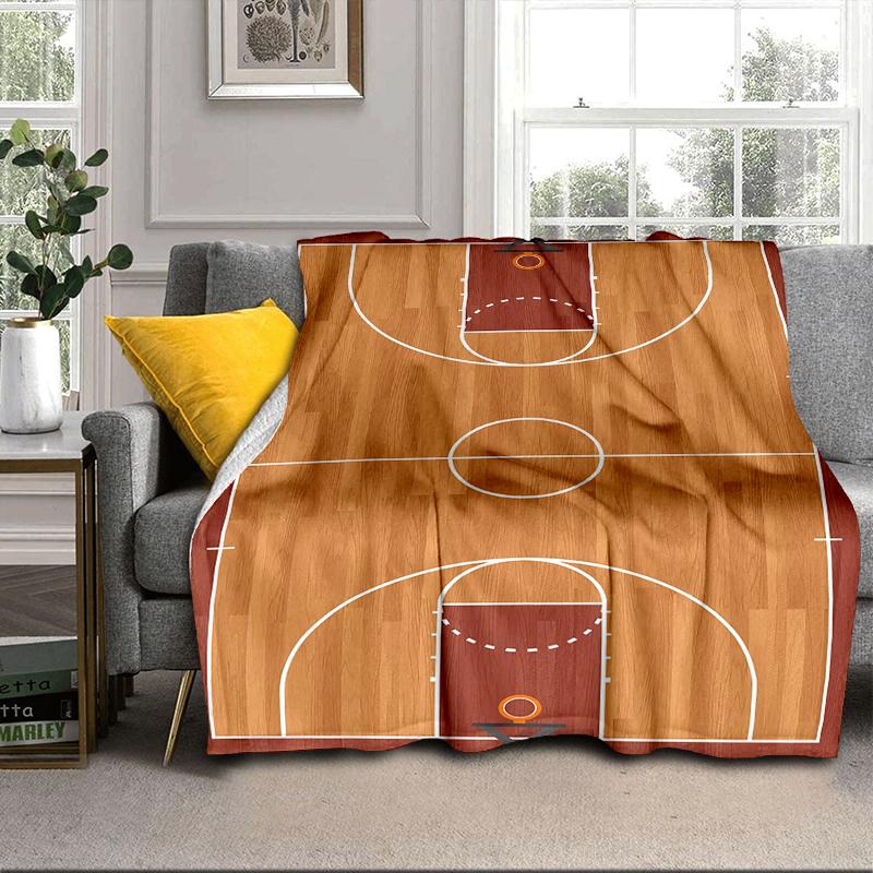 Basketball On Fire And Ice Blanket Flannel Blanket for Bed, Sofa, Camping, Hiking, Picnic Essentials, Gift for Family Fan Gifts