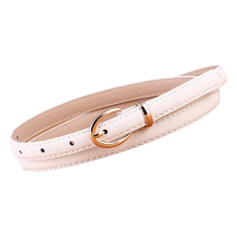 Trendy Candy Womens Color Faux Leather Belt With Pin Buckle For Everyday Wear