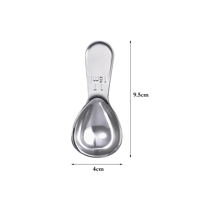 Coffee Spoon with Tamper Tablespoon Measuring Spoon Stainless Steel Coffee Scoop Protein Powder Spoon Tamping Coffee Accessories