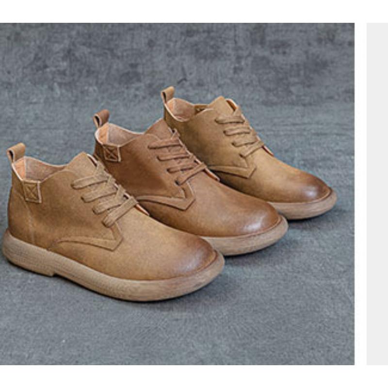New Women's Shoes Chunky Heels Retro Casual Ankle Boots and Versatile Boots