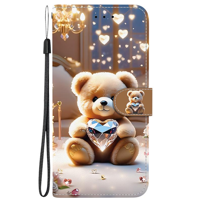 15Plus 14Pro Animal Case Lion Panda Leather Phone Cover For iPhone 15 Plus 14 Pro Max Wallet Flip Card Magnetic Protect Cases
