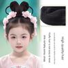 Children's Han Chinese Costume Chignon Chinese Ancient Style Bun Updo Classical Dance Style Costume Headdress Girl Hair Padding