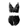 Women's Fashion Sexy StrapsTwo-Piece Suit Color Wireless Bra Sexy Underwear Panties