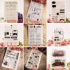 Silicone ClearStamps Word Letter Background Seal Stamps for Diary Card Photo X3UC