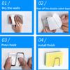 1/6pcs Kitchen Sponge Holder Self Adhesive Sink Sponges Drain Drying Rack Wall Hooks Wire Ball Organizer Bathroom Storage