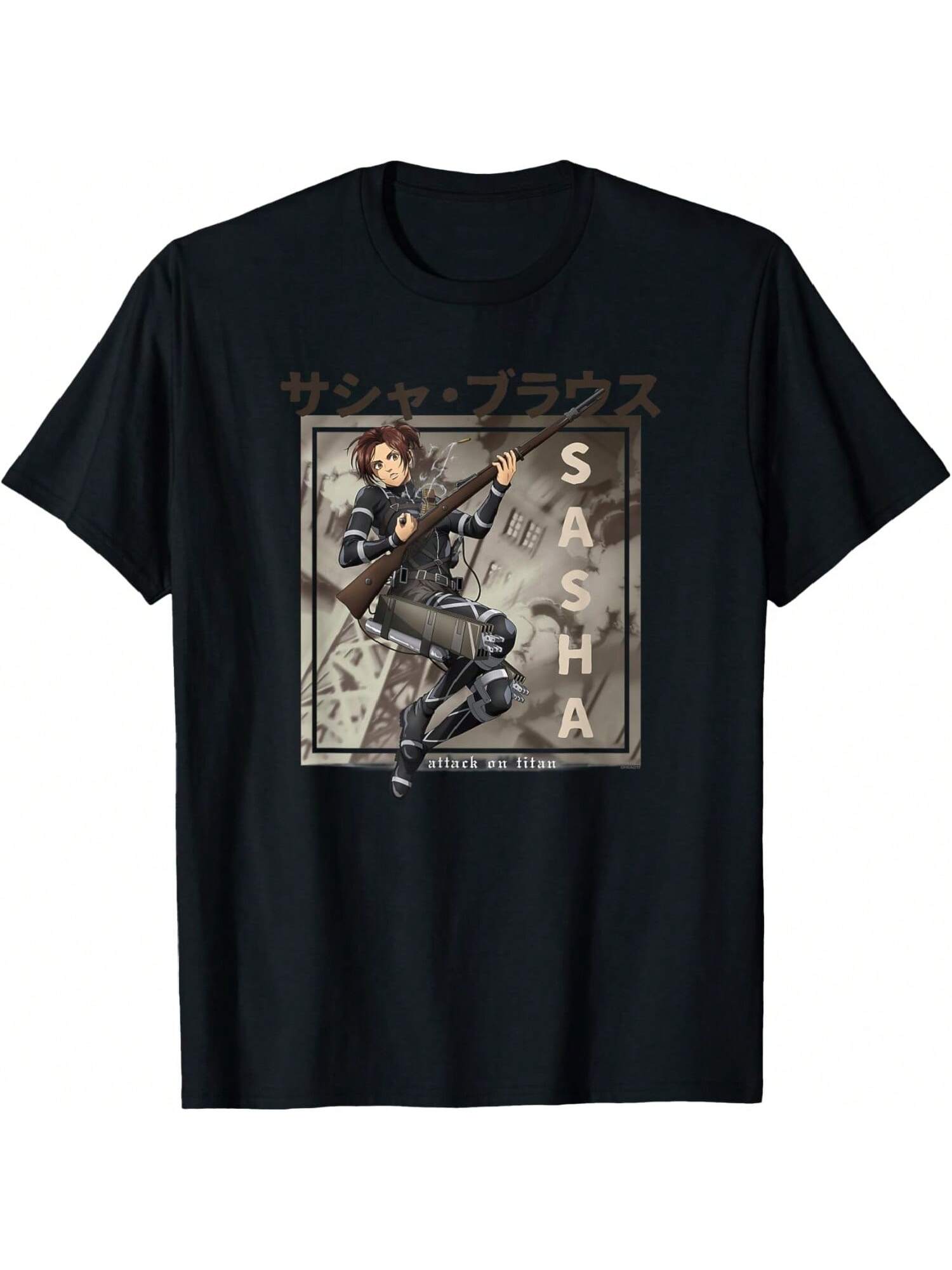 Attack On Titanss Season 4 Sasha Kanji AOT Anime T-Shirt S разноцветный