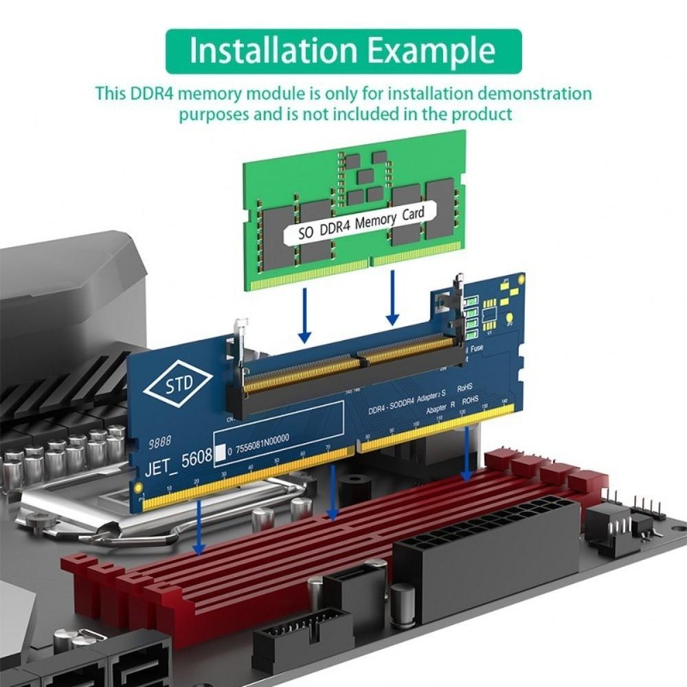 4 Layered PCB DDR4 Memory Adapter 5.26in×1.38in SO DIMM Converter  For Computer