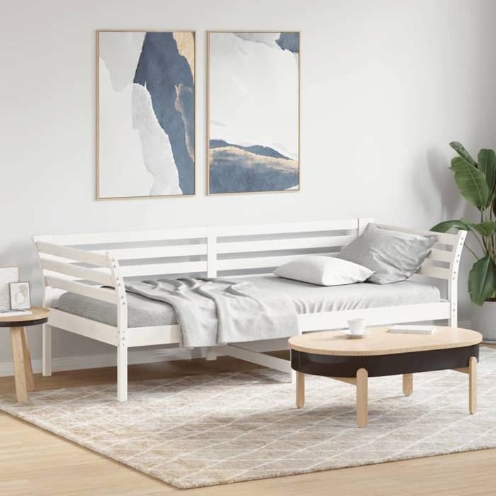 VidaXL Daybed, Sofa Bed, Guest Bed, Living Room Bedroom Lounge Furniture, Modern, White 90x200 Cm 842871