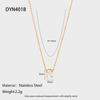 Ins Light Luxury Oval Water Drop Zircon Pendant Necklace Stainless Steel 18K Gold Design Exquisite Neck Jewelry Women