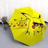 Happy Pikachu  Pattern, Automatic Folding Umbrella, Portable and Foldable Design, 8 Ribs, a Christmas or Birthday Gift.