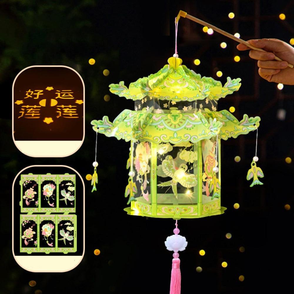 Handheld Chinese Lantern DIY Assembly Handheld Lantern Gifts Palace Lantern Mid-Autumn Festival