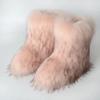 2026 Women Winter Faux Fur Boots Woman Fluffy Plush Warm Snow Boots Luxury Footwear Girls Furry Fur Bottes Fashion Winter Shoe