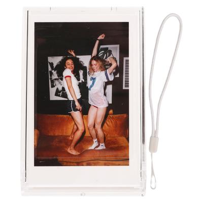 Caixa de armazenamento de fotos para câmera instantânea de 3 polegadas, mini estojo para fotos com corda de mão para PC