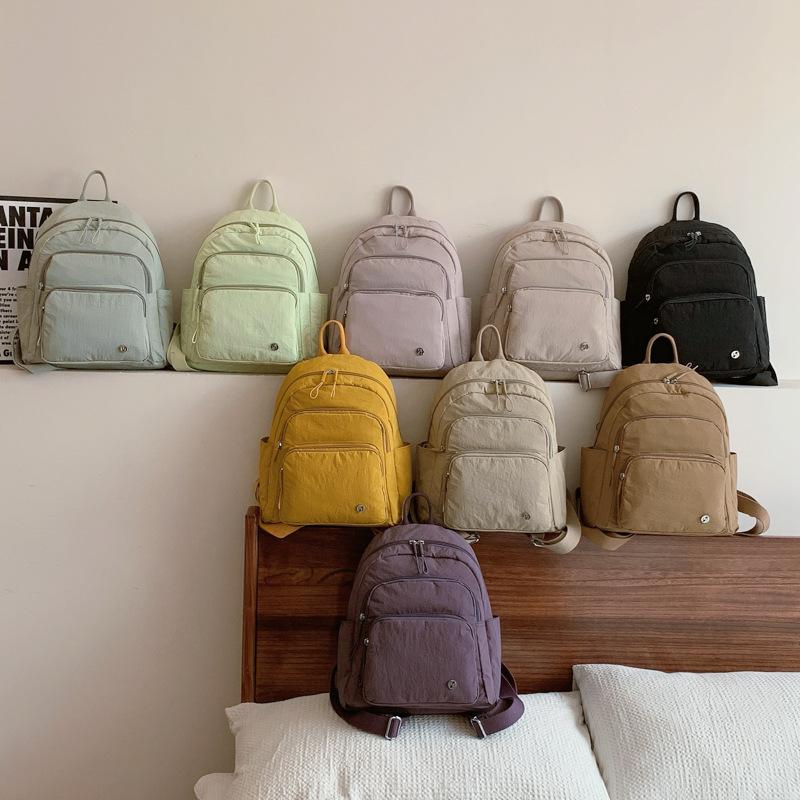 Autumn and Winter New Backpack Versatile, Large Capacity Nylon Cloth Backpack, Women's Simple and Versatile, Male and Female Student Backpack