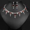 Women's Light Luxury Design Geometric Irregular Zircon Necklace Earring Set Fashionable And Versatile Niche Design Sense Set