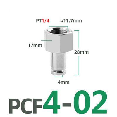 PCF Pneumatic Connector 304 Stainless Steel 1/8” 1/4” 3/8” 1/2” BSP Internal Thread Pneumatic Quick Connector Hose Air Tube
