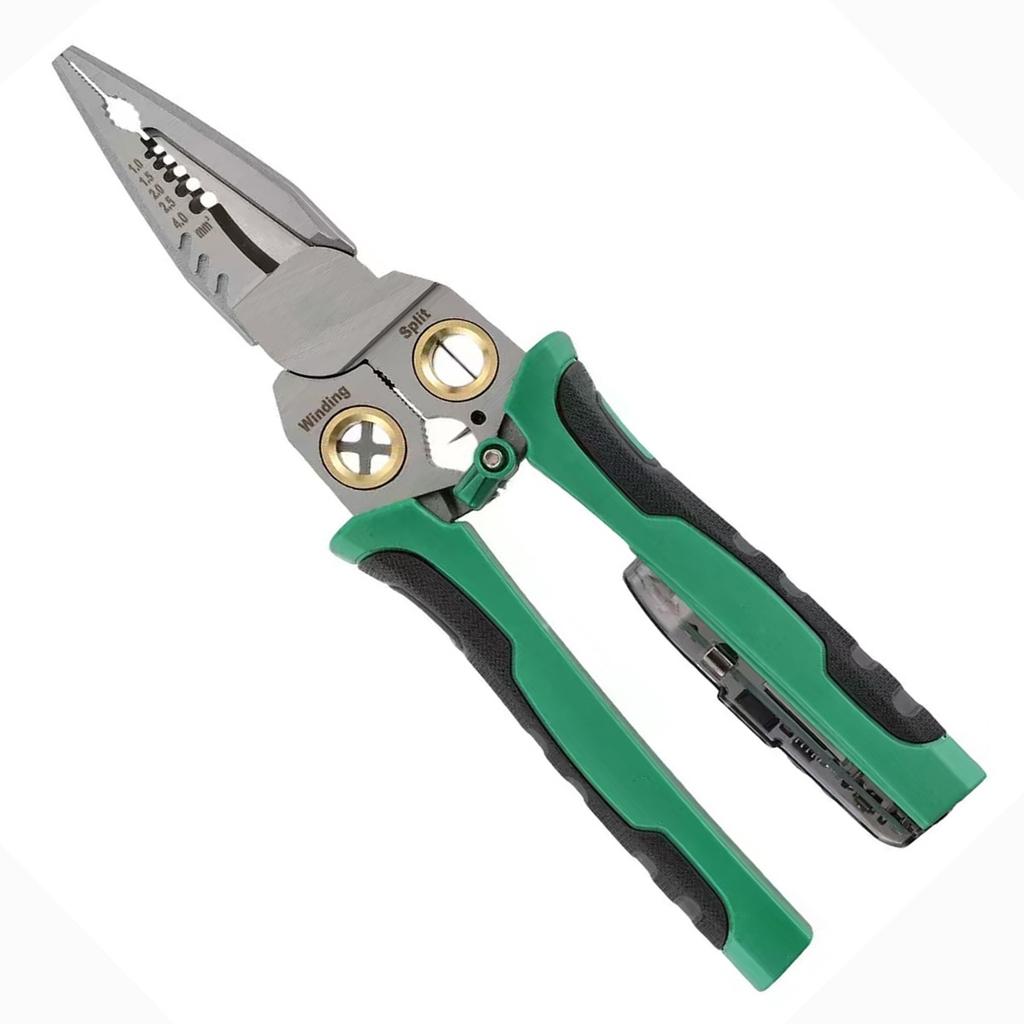 Rechargeable Lithium-ion Wire Stripper, Multifunctional Electrician Cable Cutter Crimping Pliers