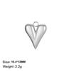 Fashion Love Heart Charms Stainless Steel Gold DIY Pendant for Earring Necklace Bracelet Jewelry Making