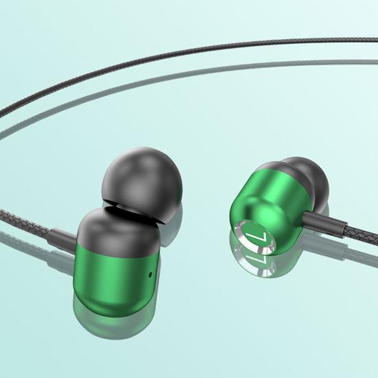 Wired Earphone In-ear HiFi Stereo Sound Elbow Design Type-C Sport Gaming Headset with Mic for Mobile Phone