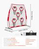 1828.8x1828.8mm Football Trainer Throwing Net, Training Throwing Target Practice Net with 5 Target Pockets, Knotless Net Includes Straps and Portable