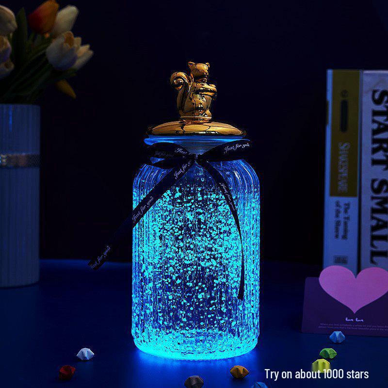 Luminous Glow-in-the-Dark Star Bottle Ornament - Creative Gift for Birthdays or Valentine's Day