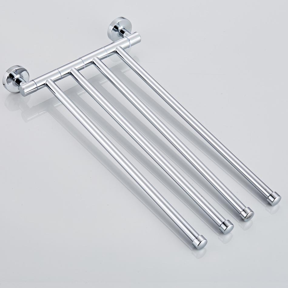 Cross-Rotating Stainless Steel Bathroom Towel Rack