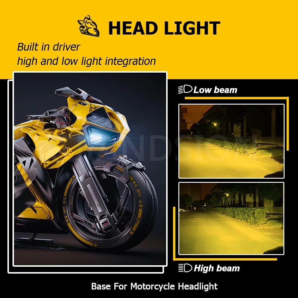 [For Fog Lamps Only] Ruiandsion H6M LED Bulb, Yellow Color,