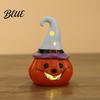 Cute Ghost Pumpkin Wizard Hat Decor Halloween Ceramic Tealight Holder Lighted Figurine with Ornament for Home Witch Hat Tiered Tray Tabletop