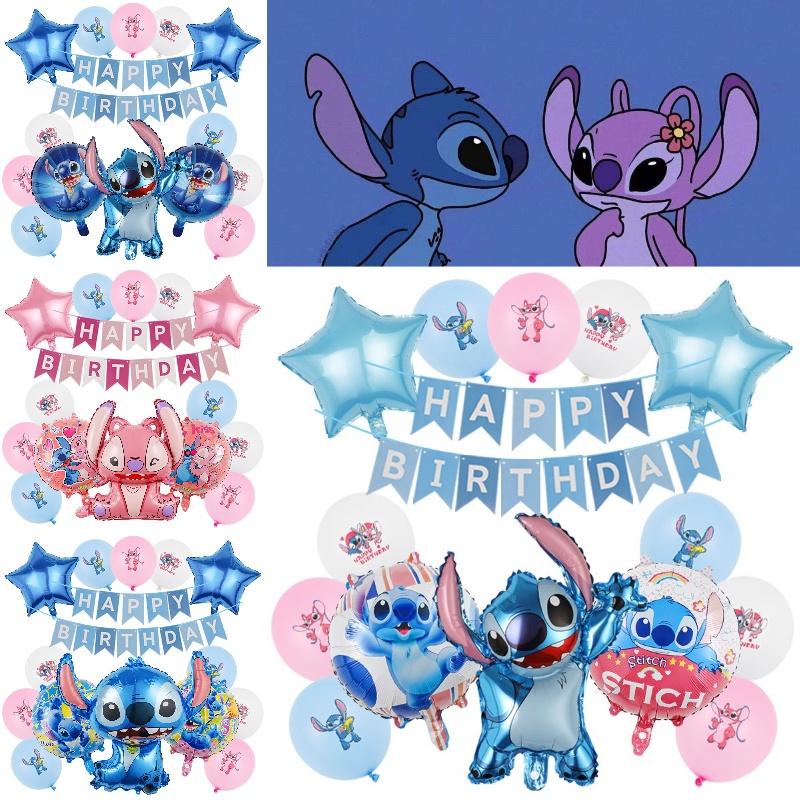 Uroczy różowy zestaw balonów aluminiowych z ściegiem, dekoracja urodzinowa dla dziecka w przestrzeni międzygwiezdnej