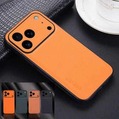 Hülle für iPhone 17 Pro Max PU Leder Matt Stoßfest Hartschalen für iPhone Air 16 15 14 13 Pro Max Vollschützende Silikonhülle