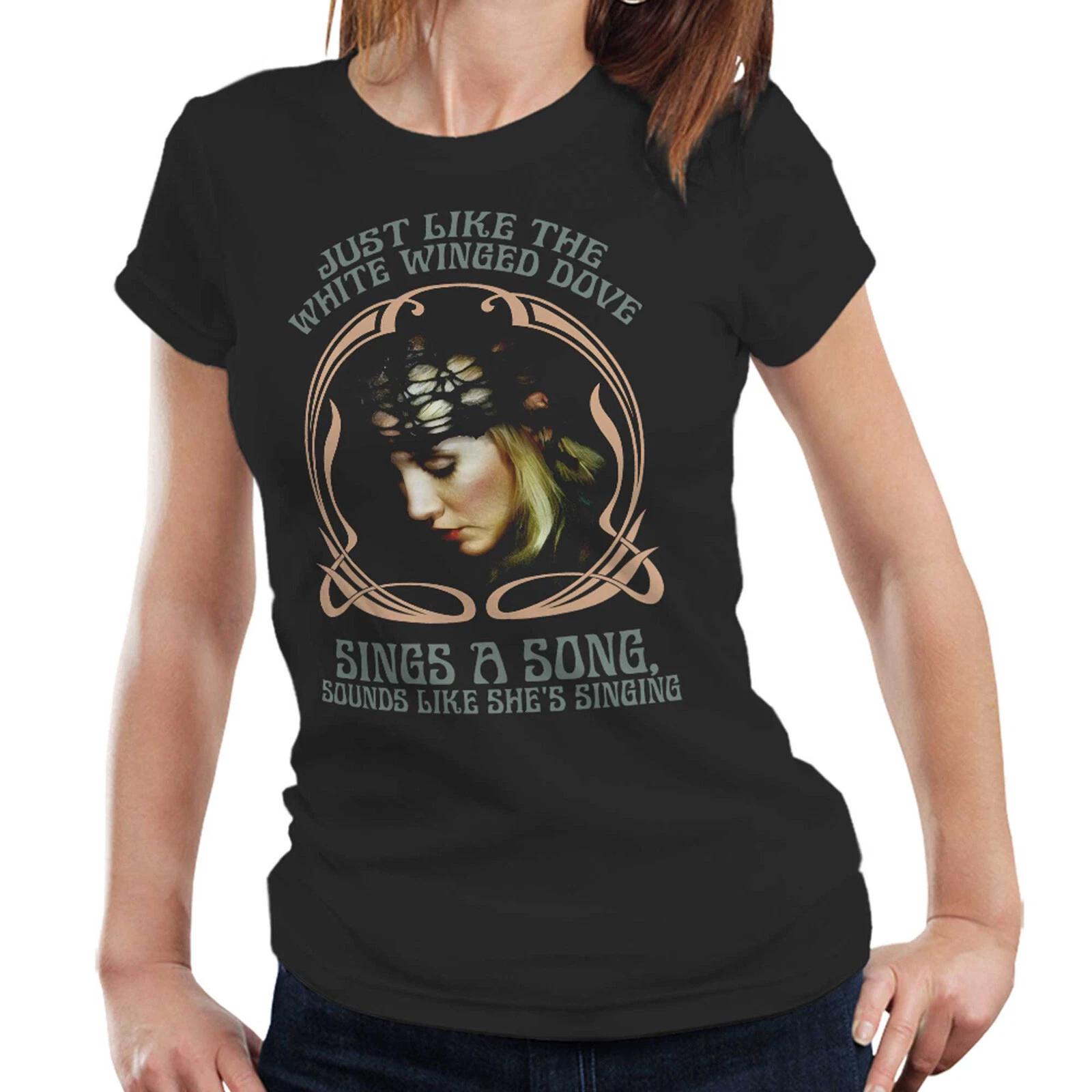 Stevie Nicks White Winged Dove Lyrics T-Shirt Vintage Style Graphic Tee S