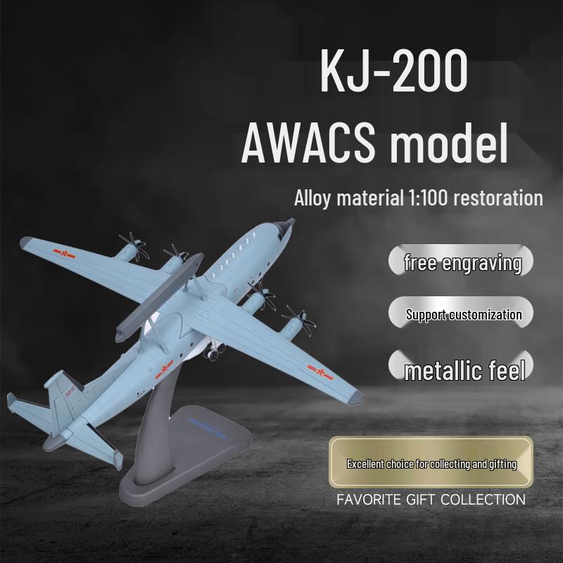 High-Simulation Alloy Early Warning Aircraft Model 1:100 Scale