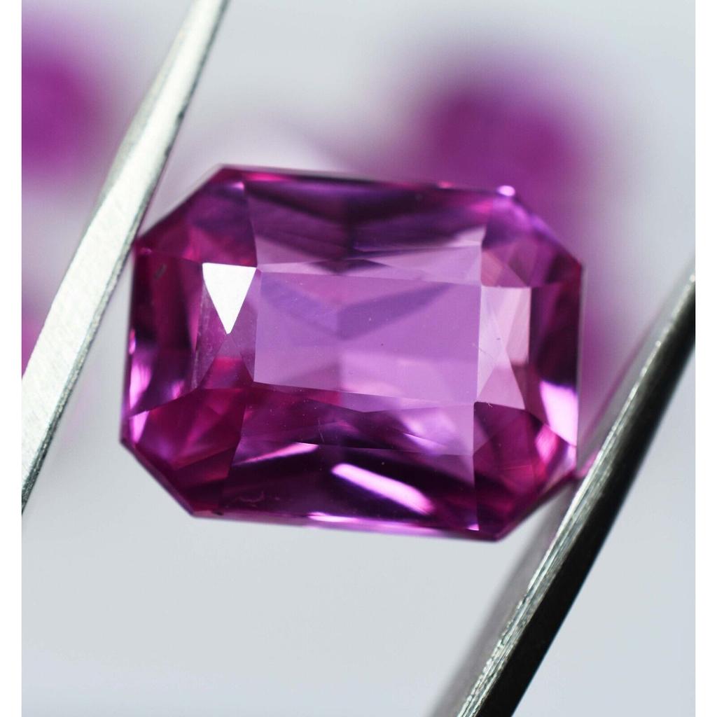 Natural Pink Sapphire Loose Gemstone 8.36 ct Emerald Cut September Birthstone for Gem Collections