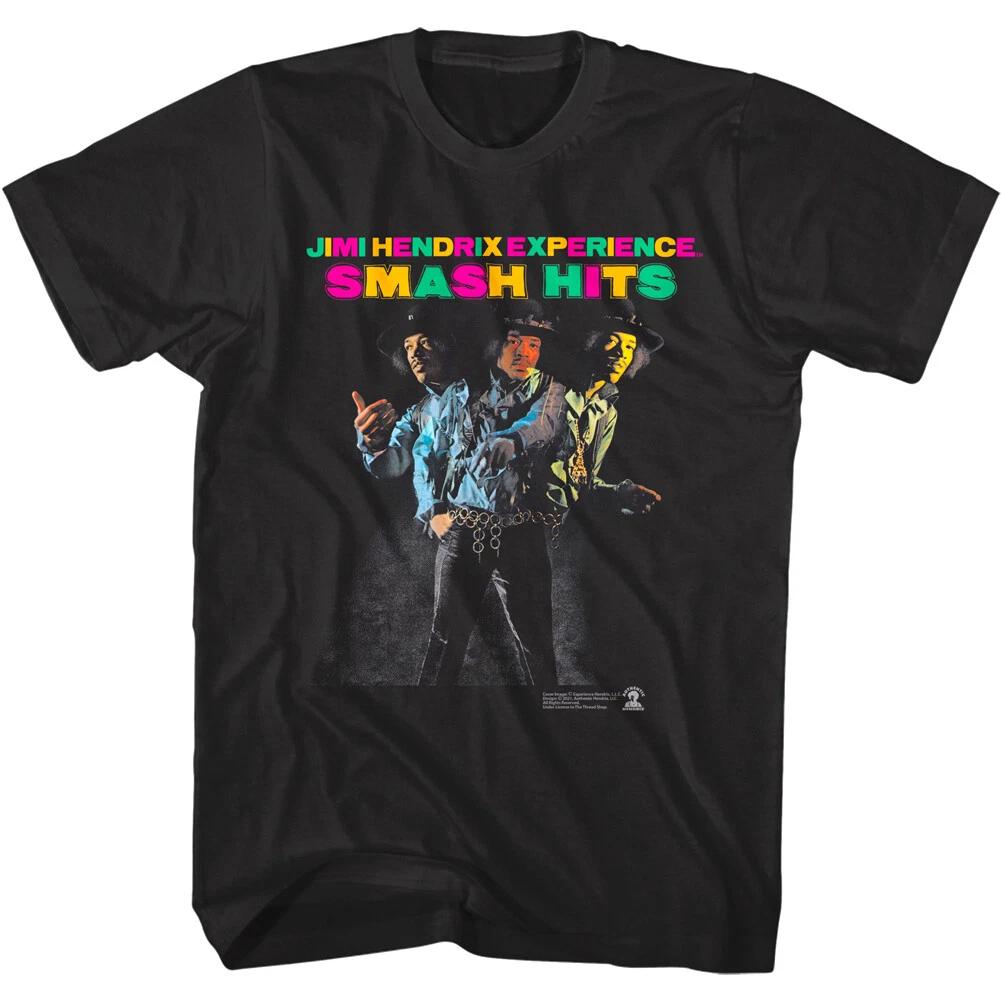 Jimi Hendrix Experience Smash Hits Men s T Shirt Album Guitar Hero Rock Legend L