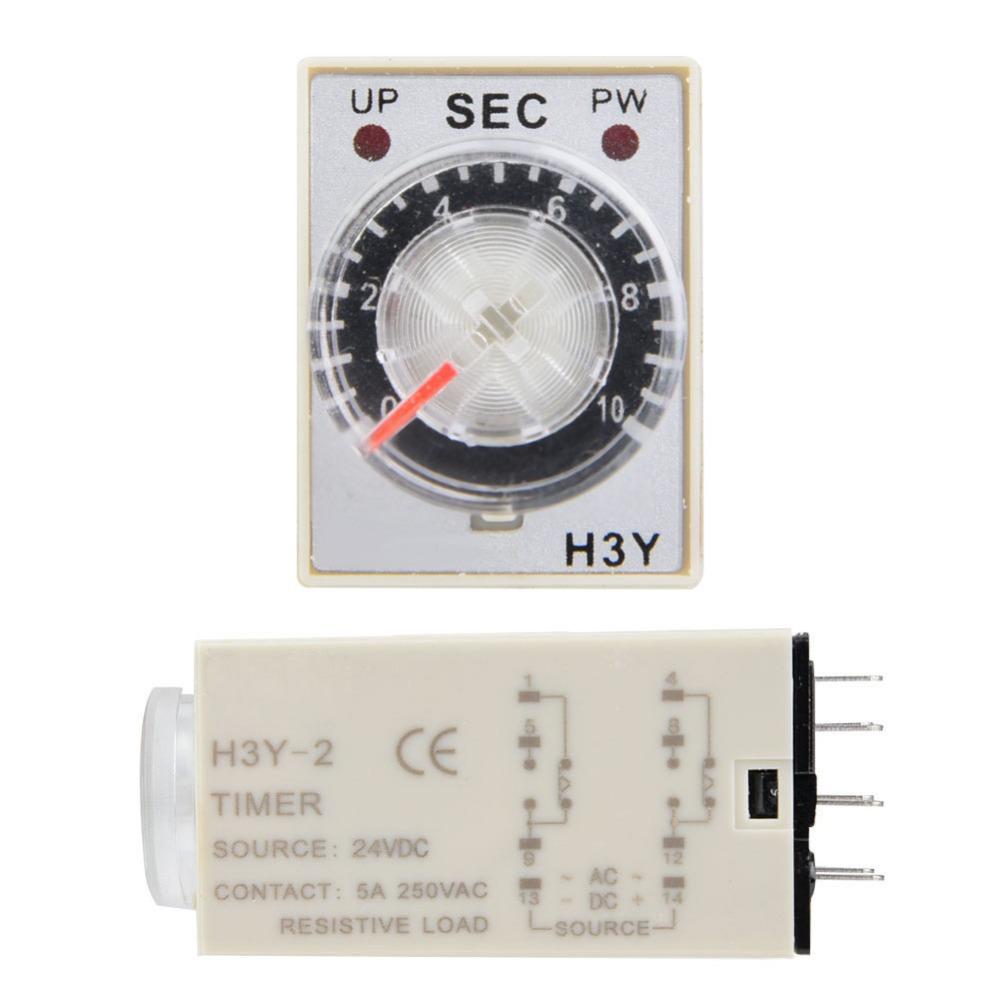 H3Y-2 Delay Timer 24VDC Time Switch 24V Precision Timing Time Relay  Electrical Systems