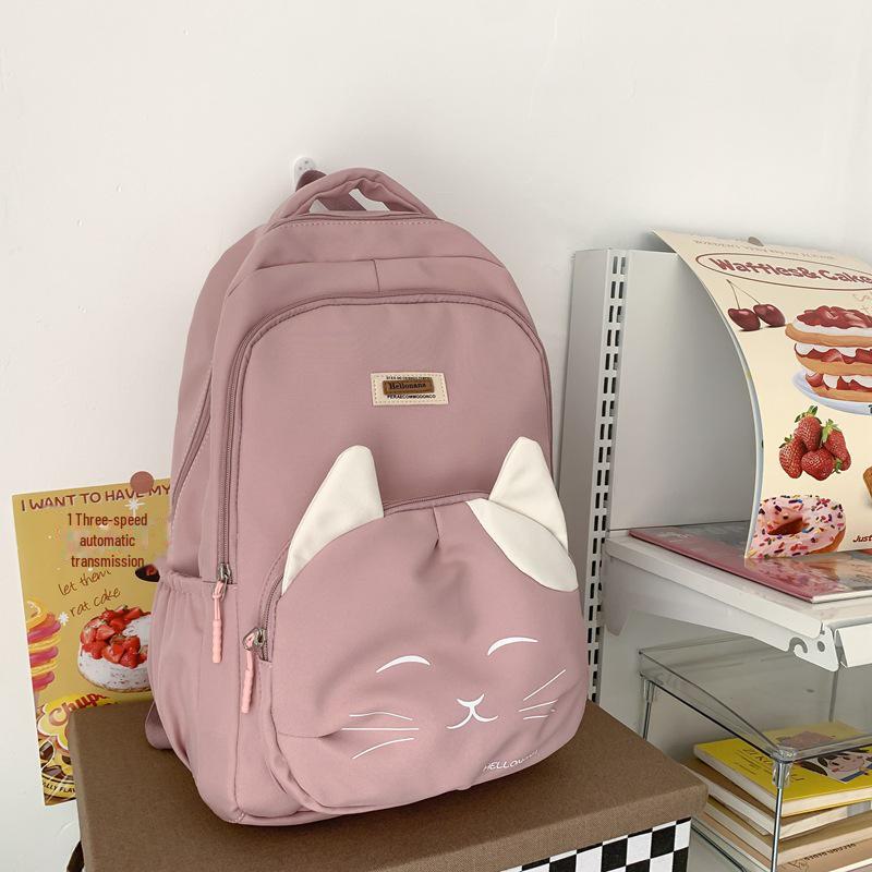 Large Capacity Nylon Backpack for Women and Men - Japanese/Korean High School & College Style, Travel & Laptop-Friendly