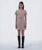 Mausolleum Belted Round Neck Suit Dress - Pink